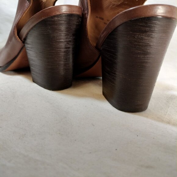 Trask Parker Block Heel Peep Toe Slingback Bootie - Picture 8 of 10